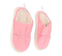 Sonew Pantuflas Eléctricas con Calefacción USB, Calzado de Felpa Cálido de Invierno con Acolchado Térmico Grueso y Suela Antideslizante, para Uso en Interiores, Exteriores, Hogar (Rosácea)