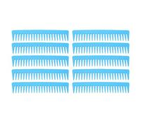Sonew Peine de Dientes Anchos, Desenredante de Cabello con Dientes Redondos, Herramienta de Peinado Portátil con Paja de Trigo para Aseo de Viaje (BLUE)