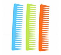 Sonew Peine de Dientes Anchos, Peine para Desenredar, Herramienta de Peinado Ergonómico con Dientes de Paja de Trigo para Viajes de Aseo