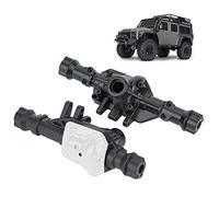 Sonew Piezas de Mejora de la Carcasa del Eje Delantero y Trasero de Metal para el Modelo de Automóvil /10 - Alto y Diseño (Negro Plata)