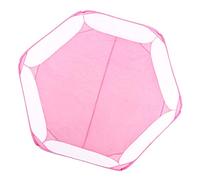 Sonew Playpen de Mascotas Pequeño Portátil con Malla Transparente para una Fácil Visualización e interacción: Carpa de Jaula de Mascotas Plegable y Liviana para Uso Al Aire Libre, Azul (Pink)