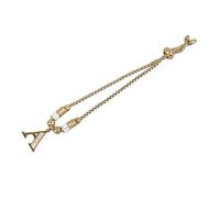 Sonew Pulsera con Letra A, Color Dorado, Elegante Pulsera con Inicial de Acero Francés para Mujer, Regalo de Cumpleaños