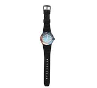 Sonew Reloj Cronógrafo para Hombre con Bisel Giratorio, Movimiento Automático, Aleación y Funciones Luminosas (Naranja Negro)