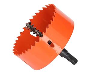 Sonew Sierra Perforadora Bimetálica HSS con Eje Resistente para Corte de Metal de Madera y PVC - 3 15/16 pulg. (3-9/16"(90 mm))