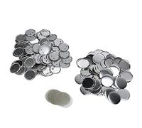 Sonew Suministros para Hacer Botones de Bricolaje: 100 Juegos de Piezas de Insignias de Botones en Blanco, Piezas de Botones Redondas de Metal para Prevención de Oxidación,