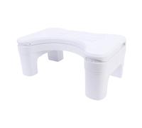 Sonew Taburete Reposapiés Ajustable, Reposapiés Ergonómico Debajo del Escritorio con Panel Suave y Resistente para Oficina, Hogar, Baño, Estructura Estable, Diseño Minimalista Blanco