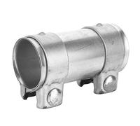 Sonew 【título】 Conector de Silenciador de Acero Inoxidable Manguito de Abrazadera Doble de 2 Pulgadas para Automóviles