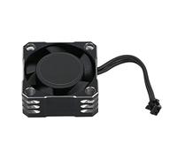 Sonew Ventilador de Refrigeración de Aluminio de Alta Velocidad, 25x25MM, Controlador Electrónico de Velocidad de 32000RPM para Coches RC, Disipación de Calor En/rojo (Negro y Plata)