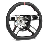 Sonew Volante de Cuero Perforado de Napa Inspirado en la, Fondo Plano Tipo D con Bordes para los Dedos para una Fácil Modificación