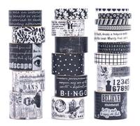 Songdao 20 rollos Washi Tape Set, Cinta Vintage Adhesivo Decorativo Obra de Arte Inspirada Masking Tapes para Artes, Bullet Journal, Scrapbooking, Bricolaje, Embalaje