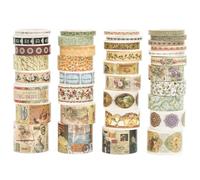 Songdao 36 rollos Washi Tape Set, Cinta Vintage Adhesivo Decorativo Obra de Arte Inspirada Hoja de Oro Masking Tapes para Artes, Bullet Journal, Scrapbooking, Bricolaje (Madame de Pompadour)