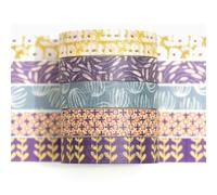 Songdao 5 rollos Textura Washi Tape Set, Cinta Adhesivo Decorativo Obra de Patrón básico Masking Tapes para Artes, Bullet Journal, Scrapbooking, Bricolaje (Style 2)