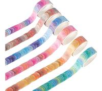Songdao Washi Tape Set 6 Rolls Dot Washi Tape Sticker 600 Dots 14 mm Washi Sticker Set Dots Stickers Eight Colours for DIY Scrapbooking Gift Decoration Packaging Notebook