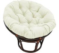 SONGDIQI Cojín Redondo Papasan para Silla de Exterior, Cojín Giratorio de Ratán, Resistente Al Agua, para Colgar En Patio(E,80 * 80cm)