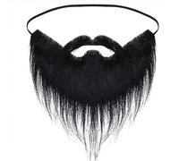 Songelt Barba falsa de Halloween, divertida, bigotes falsos, accesorios para el cabello facial con cuerda elástica ajustable, barba de Halloween