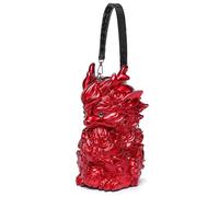Songelt Bolso cruzado con patrón Kylin de PVC para mujer, múltiples métodos de transporte, espacioso compartimento para uso diario, ligero, Red, One Size