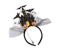 Songelt Diadema de castillos embrujados de Halloween con luz LED brillante para fiestas de disfraces, niños, festivales familiares, reuniones, accesorios de Halloween con luz LED