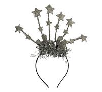 Songelt Diadema de lentejuelas y estrellas, Año Nuevo, Navidad, aro de oropel, tocado novedoso, accesorios para fotos, suministros de fiesta, banda de pelo de oropel para fiestas