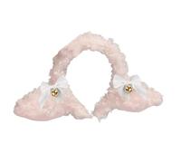 Songelt Diademas para orejas peludas con orejas de cordero Bowsknot con campanas, tocado de anime, cosplay, accesorios para el cabello, tocado de animales, suministros para fiestas de cosplay