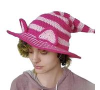 Songelt Sombrero de bruja con diseño elegante de punto para fiesta de Halloween, fiesta de Año Nuevo, decoración de fondo para niños y adultos