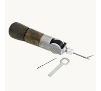 SONGER Máquina de Coser de Cuero Herramienta de Cuero Hecho a Mano Aguja de la Mano de Coser,Línea de Cera Tallada Hecha a Mano Herramientas de Cuero con 2 Pcs Agujas