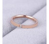 SONGK Anillo Simple de 4 mm Anillo de Oro Rosa de Moda Anillo de Bodas Exclusivo para Hombres y Mujeres