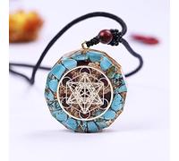 SONGK Colgante de energía Cubo de Metatron Reiki Conciencia energética Promueve la autonomía Prueba Transporte Colgante de Cristal