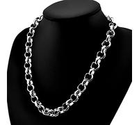 SONGK Collares de Cadena de Plata de Ley para Hombre de Moda para Hombre y Mujer, Plata de Ley 925 sólida auténtica para Colgante, joyería, Collar de Plata para Hombre