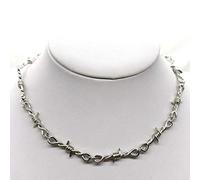 SONGK Gargantilla Unisex de Hierro con zarzas de Alambre pequeño, Gargantilla de Cadena de Espinas pequeñas de Alambre de púas de Estilo Punk gótico Hip-Hop para Mujer, Regalos