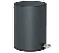 SONGMCIS Cubo de Basura para Cosméticos, 3 L, Cubo de Basura de Baño, con Tapa, Cierre Suave, con Pedal, Interior de Plástico Extraíble, para Baño, Oficina, Acero, Gris Verdoso LTB011G02