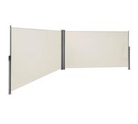 SONGMICS 1,6 x 6 m, Alto x Largo, Toldo Lateral para Balcón, Patio, Terraza y Jardín, Montaje en el Suelo, Protección de Privacidad, Persiana Lateral, Beige GSA320E