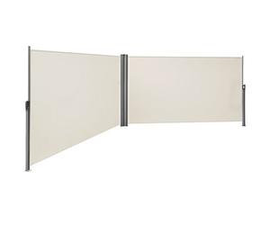 SONGMICS 1,8 x 6 m, Alto x Largo, Toldo Lateral para Balcón, Patio, Terraza y Jardín, Montaje en el Suelo, Protección de Privacidad, Persiana Lateral, Beige GSA360E