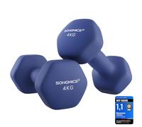 SONGMICS 2 mancuernas hexagonales con revestimiento de neopreno para entrenamiento de fuerza, fitness y hogar