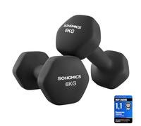 SONGMICS 2 mancuernas hexagonales con revestimiento de neopreno para entrenamiento de fuerza, fitness y hogar