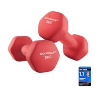 SONGMICS 2 mancuernas hexagonales con revestimiento de neopreno para entrenamiento de fuerza, fitness y hogar
