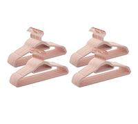 SONGMICS 60 Perchas de Terciopelo para Ropa, Antideslizante, Gancho Giratorio, Oro Rosa, 0.6cm Grosor, Ahorra Espacio, 45cm Largo para Abrigo, Vestido, Pantalones, Corbatas, Rosa Claro CRF021PK60