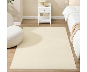 SONGMICS Alfombra, 120 x 170 cm, Alfombra Antideslizante, Decoración del Hogar, para Salón, Dormitorio, Lavable a Máquina, Estilo Moderno, Beige Capuchino TAR012LZ02
