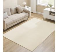 SONGMICS Alfombra, 160 x 230 cm, Alfombra Antideslizante, Decoración del Hogar, para Salón, Dormitorio, Lavable a Máquina, Estilo Moderno, Beige Capuchino TAR013LZ02