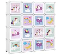 Armario Modular Infantil de 16 Cubos 123 x 31 x 123 cm Blanco