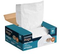 Bolsas de Basura 30 L con Cordones 80 Piezas Código L Blanco Crema