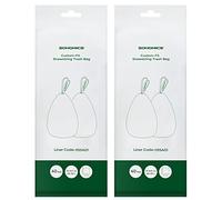 SONGMICS Bolsas de basura para cubos de basura de 12 a 14.5 galones (45-55 L), bolsas de basura de cocina con cordón, preseparadas, código de revestimiento 055A01, 2 rollos, 80 unidades, color blanco