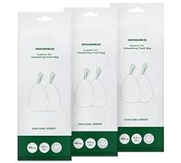 SONGMICS - Bolsas de basura resistentes, bolsas de basura con enlaces deslizantes para basura de cocina 25L, preseparadas, código de la bolsa 025A01, 3 rollos, 120 piezas, blanco KRB025A03