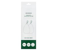 SONGMICS - Bolsas de basura resistentes, bolsas de basura con enlaces deslizantes para basura de cocina, 15 a 20L, preseparadas, código de la bolsa 020A01, 2 rollos 80 piezas, blanco KRB020A02