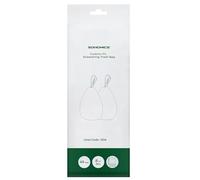 SONGMICS Bolsas de Basura Resistentes, Bolsas de Basura de Cordón para Cubos de Cocina de 30 L, Preconfeccionadas, Código de Bolsa 30A, 1 Rollo, 45 Unidades, Blanco KRB30A