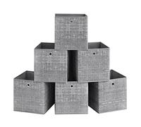 Juego de 6 Cajas Plegable Gris Jaspeado