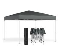 SONGMICS Cenador 3 x 3 m sin Paneles Laterales, Carpa Plegable | Protección Solar, Resistente a Lluvia Ligera, Portátil, para Patio, Jardín, Mercadillo, Gris, Colección SHELD GCT102GZ01
