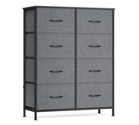 SONGMICS Cómoda, 8 Cajones, Estructura de Acero | Cómoda para Dormitorio, Armario, Pasillo, Salón, Gris Pizarra, Colección BELLAH LGS124G101