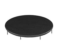 SONGMICS Cubierta para Trampolín, Cubierta de 305 cm para Lluvia, con Agujero de Drenaje, Protección del Trampolín contra Sol, Las Hojas, la Nieve, Correas Elásticas y Ganchos, Negro STC010B01