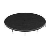 SONGMICS Cubierta para Trampolín, Cubierta de 366 cm para Lluvia, con Agujero de Drenaje, Protección del Trampolín contra Sol, Las Hojas, la Nieve, Correas Elásticas y Ganchos, Negro STC012B01