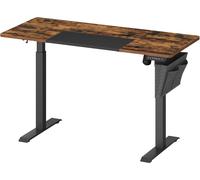 SONGMICS Escritorio eléctrico ajustable en altura de color marrón y negro